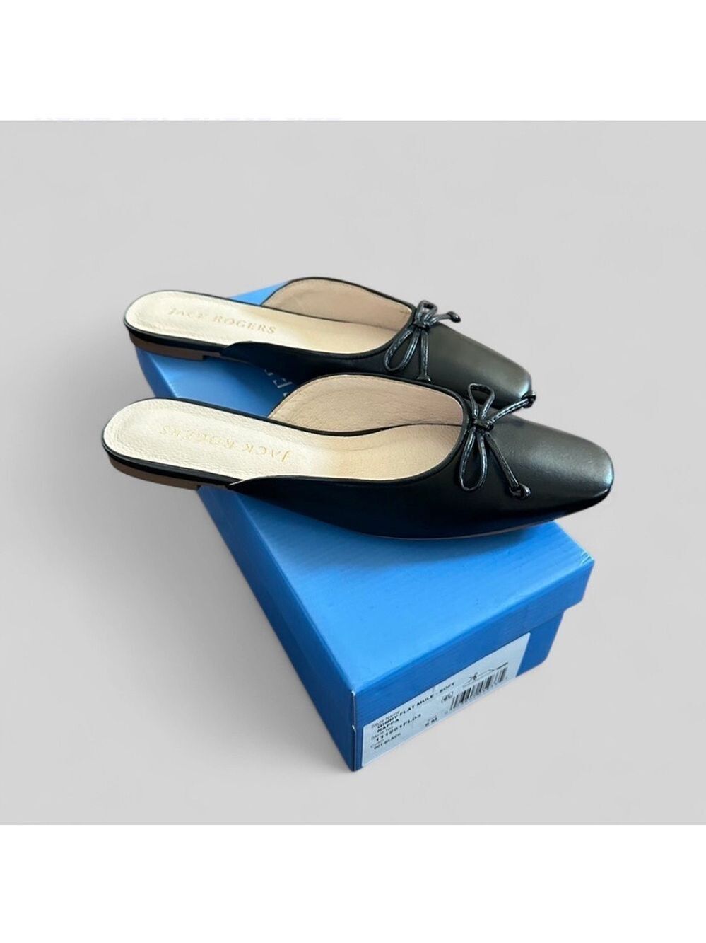 Jack Rogers- Ginny Flat Mule Sandals-size 8-Black-New - Picture 14 of 14